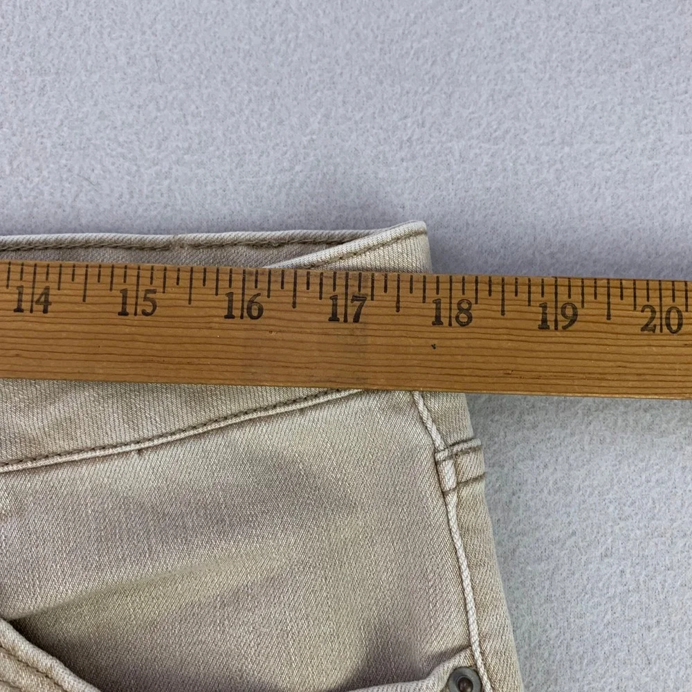 Time and Tru High Rise Bootcut Jeans Women 20 Tan Khaki Casual Stretch Denim